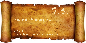 Tepper Veronika névjegykártya